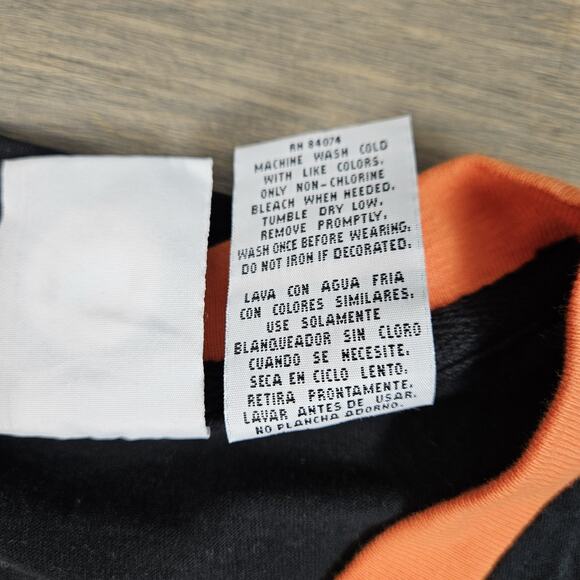 Vtg Flyers NHL V-Neck Jersey Tee Iron Knights Black Orange XL Embroidered Logo - Picture 4 of 6